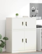 vidaXL Шкаф за съхранение Бял 90 x 40 x 40 см Стомана