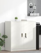 vidaXL Шкаф за съхранение Бял 90 x 40 x 90 cm Стомана