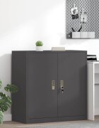 vidaXL Шкаф за съхранение Черен 90 x 40 x 90 cm Стомана