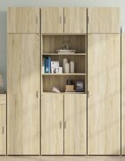 vidaXL Шкаф за съхранение дъб сонома 70x425x225 см инженерно дърво
