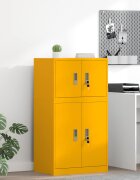 vidaXL Шкаф за съхранение Горчично жълто 60 x 40 x 40 см Стомана