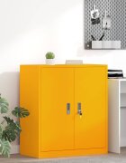 vidaXL Шкаф за съхранение Горчично жълто 80 х 40 х 90 см Стомана