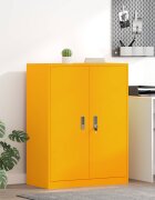 vidaXL Шкаф за съхранение Горчично жълто 80 x 40 x 105 см Стомана