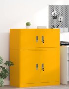 vidaXL Шкаф за съхранение Горчично жълто 90 x 40 x 40 см Стомана