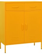 vidaXL Шкаф за съхранение горчица 80х35х1015 см стомана