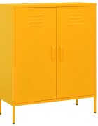 vidaXL Шкаф за съхранение горчица 80х35х1015 см стомана