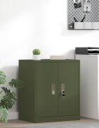 vidaXL Шкаф за съхранение Маслинено зелено 60 x 40 x 70 см Стомана