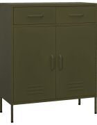 vidaXL Шкаф за съхранение маслиненозелен 80х35х1015 см стомана