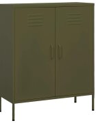 vidaXL Шкаф за съхранение маслиненозелен 80х35х1015 см стомана