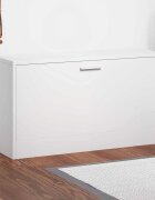 vidaXL Шкаф за съхранение на обувки пейка бяло 80x24x45 cм