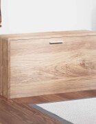 vidaXL Шкаф за съхранение на обувки пейка дъб 80x24x45 cм