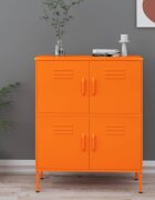 vidaXL Шкаф за съхранение оранжев 80х35х1015 см стомана