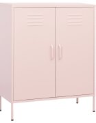 vidaXL Шкаф за съхранение розов 80х35х1015 см стомана