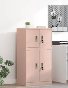 vidaXL Шкаф за съхранение Розово 60 x 40 x 40 см Стомана