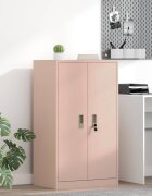 vidaXL Шкаф за съхранение Розово 60 x 40 x 90 cm Стомана