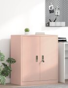 vidaXL Шкаф за съхранение Розово 80 х 40 х 90 см Стомана