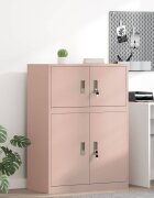 vidaXL Шкаф за съхранение Розово 80 x 40 x 40 cm Стомана