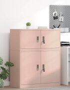 vidaXL Шкаф за съхранение Розово 90 x 40 x 40 см Стомана