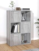 vidaXL Шкаф за съхранение сив сонома 60x295x90 см