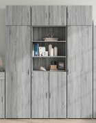 vidaXL Шкаф за съхранение сив сонома 70x425x225 см инженерно дърво