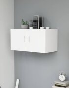 vidaXL Шкаф за стена бял 80x39x40 см инженерно дърво