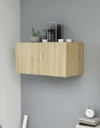 vidaXL Шкаф за стена дъб сонома 80x39x40 см инженерно дърво