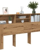 vidaXL Шкаф за табла дъб 180x19x1035 см инженерно дърво