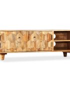 vidaXL Шкаф за телевизор мангово дърво масив 118x35x40 cм