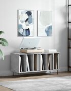 vidaXL Шкаф за винилови плочи бетонно сив 100x38x48 см инженерно дърво