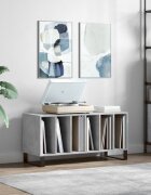 vidaXL Шкаф за винилови плочи бетонно сив 100x38x48 см инженерно дърво