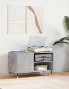 vidaXL Шкаф за винилови плочи бетонно сив 85x38x48 см инженерно дърво