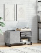 vidaXL Шкаф за винилови плочи бетонно сив 85x38x48 см инженерно дърво