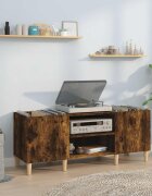 vidaXL Шкаф за винилови плочи опушен дъб 121x38x48 см инженерно дърво
