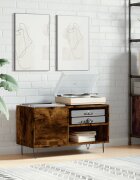 vidaXL Шкаф за винилови плочи опушен дъб 85x38x48 см инженерно дърво