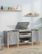 vidaXL Шкаф за винилови плочи сив сонома 121x38x48 см инженерно дърво