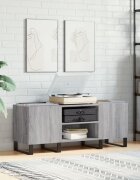 vidaXL Шкаф за винилови плочи сив сонома 121x38x48 см инженерно дърво