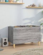 vidaXL Шкаф за винилови плочи сив сонома 745x38x48 см инженерно дърво