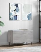 vidaXL Шкаф за винилови плочи сив сонома 745x38x48 см инженерно дърво