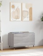 vidaXL Шкаф за винилови плочи сив сонома 745x38x48 см инженерно дърво