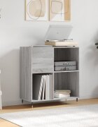 vidaXL Шкаф за винилови плочи сив сонома 845x38x89 см инженерно дърво