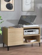 vidaXL Шкаф за винилови плочи сонома дъб 845x38x48 см инженерно дърво