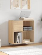 vidaXL Шкаф за винилови плочи сонома дъб 845x38x89 см инженерно дърво