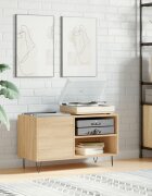 vidaXL Шкаф за винилови плочи сонома дъб 85x38x48 см инженерно дърво