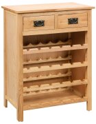 vidaXL Шкаф за вино 72x32x90 см дъбов масив