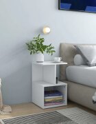 vidaXL Шкафче за спалня бяло 35x35x55 см инженерно дърво
