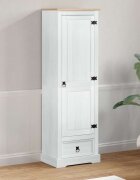 vidaXL Шкафове Бяло 55 x 38 x 170 см Солидно борово дърво