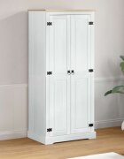 vidaXL Шкафове Бяло 76 x 50 x 170 см Солидно борово дърво