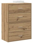 vidaXL Шкафове с 4 чекмеджета 2 бр 60x31x40 см инженерно дърво