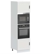 vidaXL Шкафове за фурна 2 бр Porto бели инженерно дърво