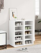 vidaXL Шкафове за обувки 315 x 35 x 70 cm Бяло 6 отделения за обувки